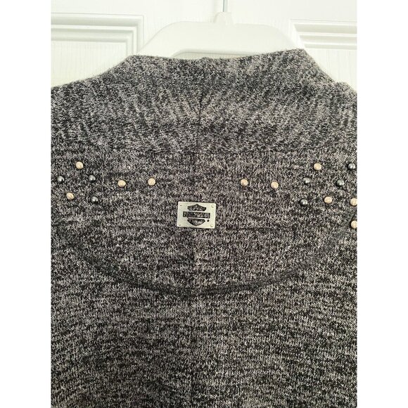 Genuine Harley Davidson Womens XL Open Front Studded Cardigan Metal Logo - Picture 12 of 12